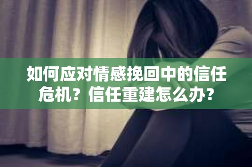 如何应对情感挽回中的信任危机？信任重建怎么办？