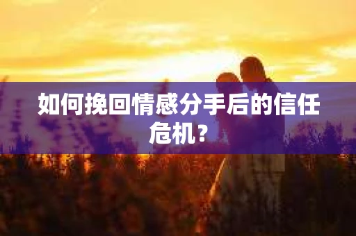 如何挽回情感分手后的信任危机？