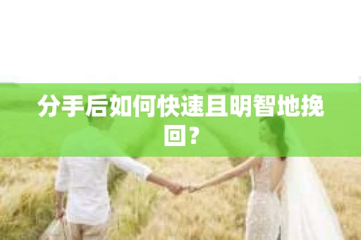 分手后如何快速且明智地挽回？