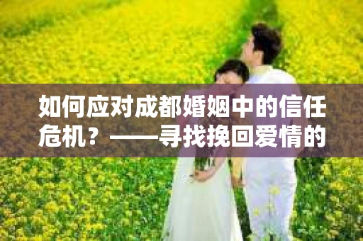 如何应对成都婚姻中的信任危机？——寻找挽回爱情的专业咨询与自我调节方法