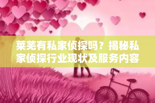 莱芜有私家侦探吗？揭秘私家侦探行业现状及服务内容