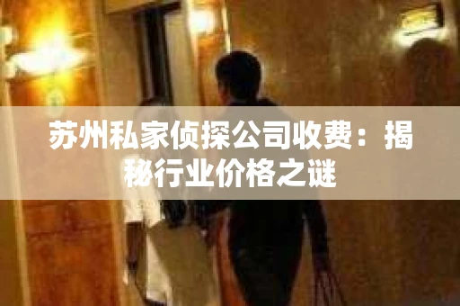 苏州私家侦探公司收费：揭秘行业价格之谜