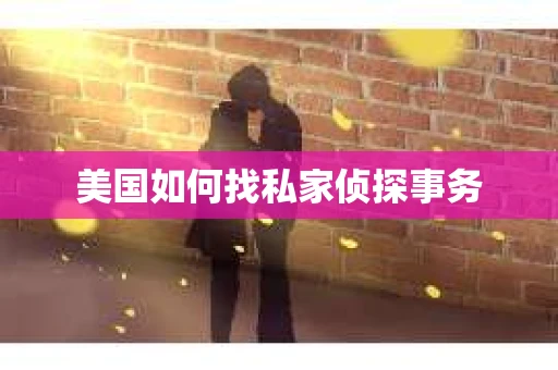 美国如何找私家侦探事务