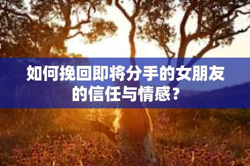如何挽回即将分手的女朋友的信任与情感？