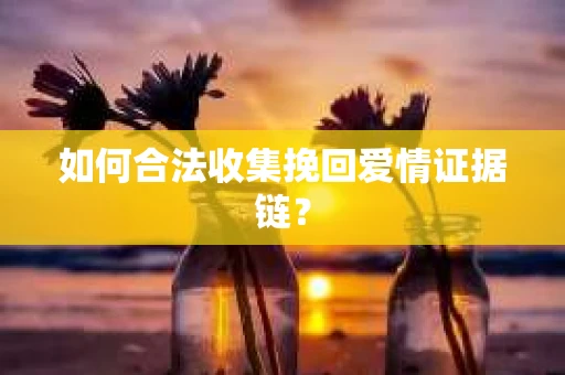 如何合法收集挽回爱情证据链？